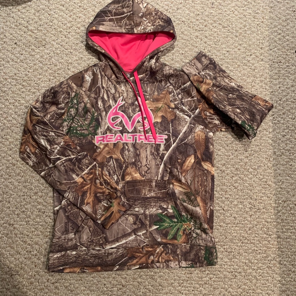 Realtree Camouflage Hoodie with Pink Accents